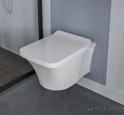 CeraStyle IBIZA fali WC - BEÉPÍTETT bidé funkcióval - rimless - perem nélküli