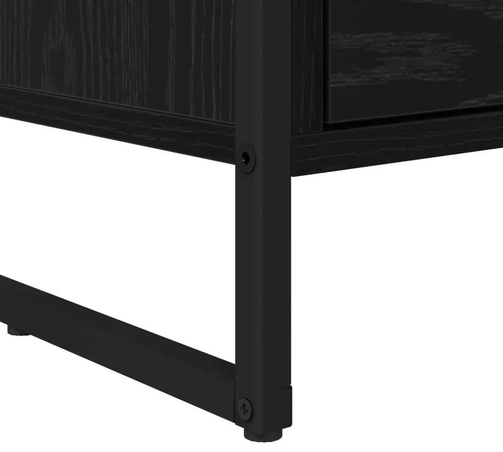 vidaXL Éjjeli asztal Fekete tölgy 39,5 x 30 x 50 cm Faanyag