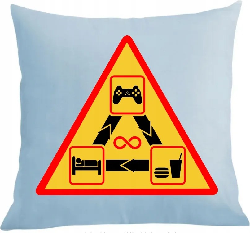 Párna párnahuzat Eat Sleep Play