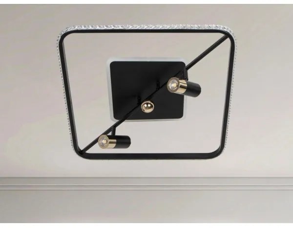 LED Dimmelhető mennyezeti lámpa LED/70W/230V 3000-6500K fekete + távirányítás