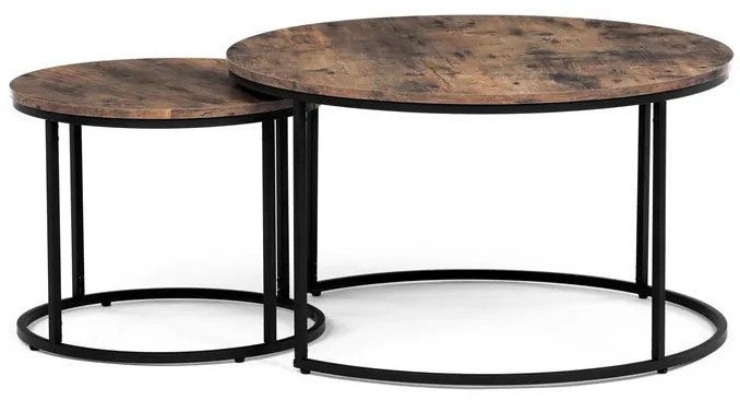 Dohányzóasztal 80 × 80 × 45 cm, MDF, öregfa AF-3002 OLW
