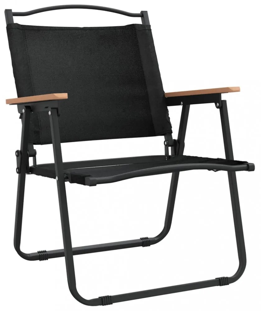 2 db fekete oxford szövet camping szék 54 x 55 x 78 cm