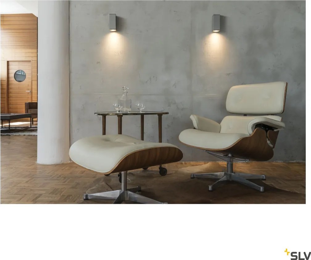 SLV 229524 THEO Modern Kültéri Fali Lámpa Átlátszó, Szürke GU10 IP44