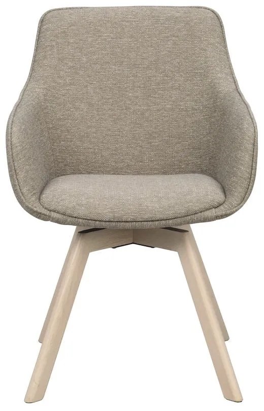 Bézs kárpitozott étkezőfotel szett 2 db-os Alison – Rowico