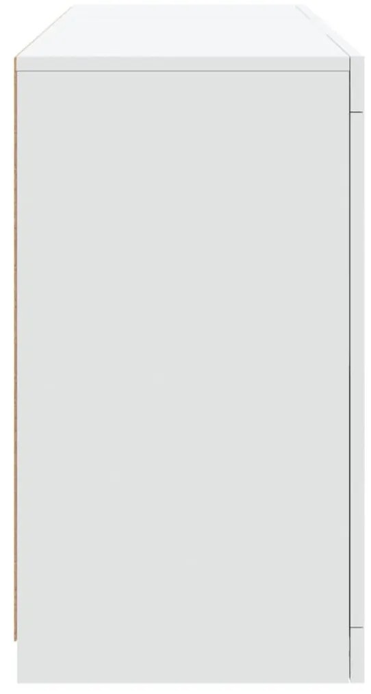 fehér tálalószekrény LED-világítással 123 x 37 x 67 cm