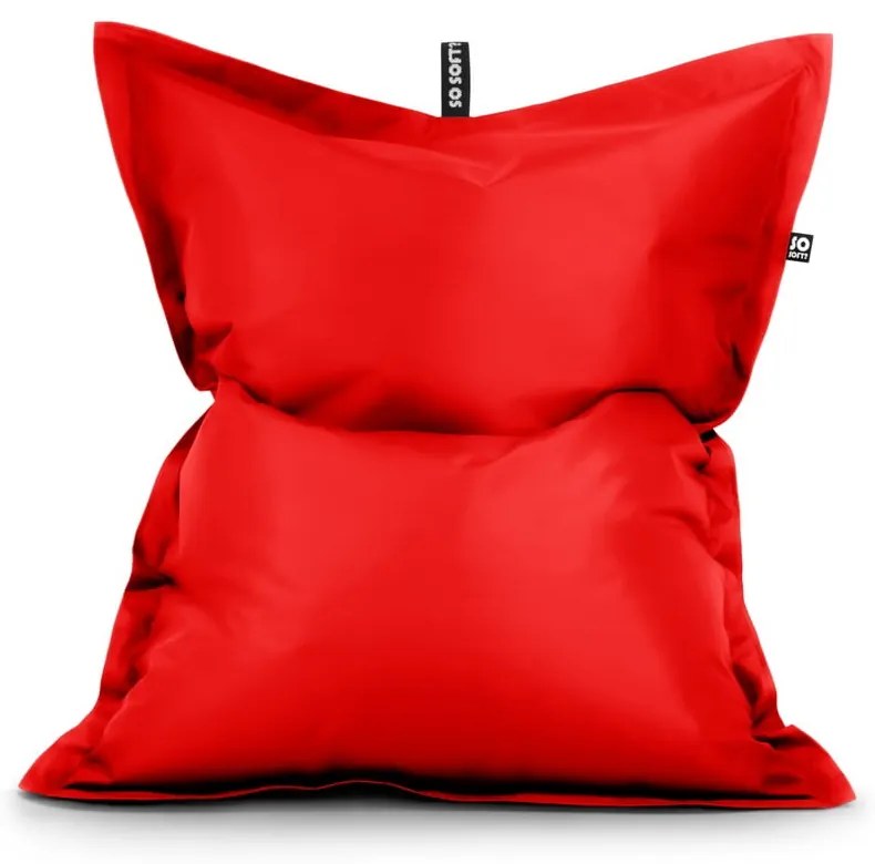 Piros bőrutánzat babzsákfotel Pad L – So Soft?