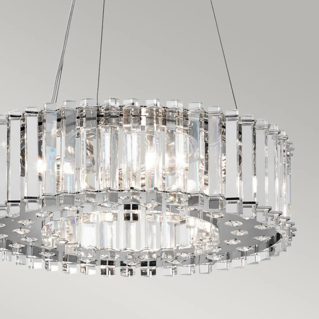 ELSTEAD KLCRYSTALSKYEPA CRYSTAL Kristály Függesztett Lámpa Króm, Átlátszó G9 IP44