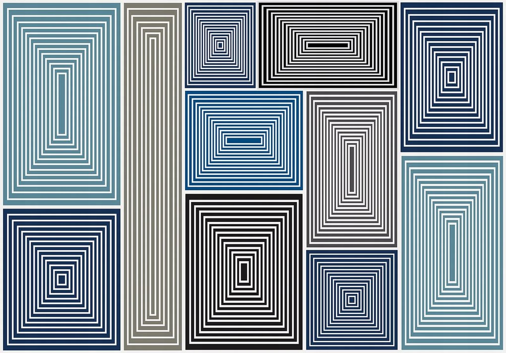 Tapéta Geometria Absztrakt Tér illúzió Perspektíva 254x184 +ragasztó