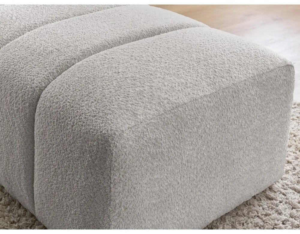 Világosszürke buklé lábtartó Annecy – Bobochic Paris