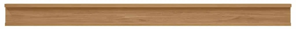 Falpolc polcokkal tárolóval 2 pcs Barna 115 x 9 x 3 cm Faanyag