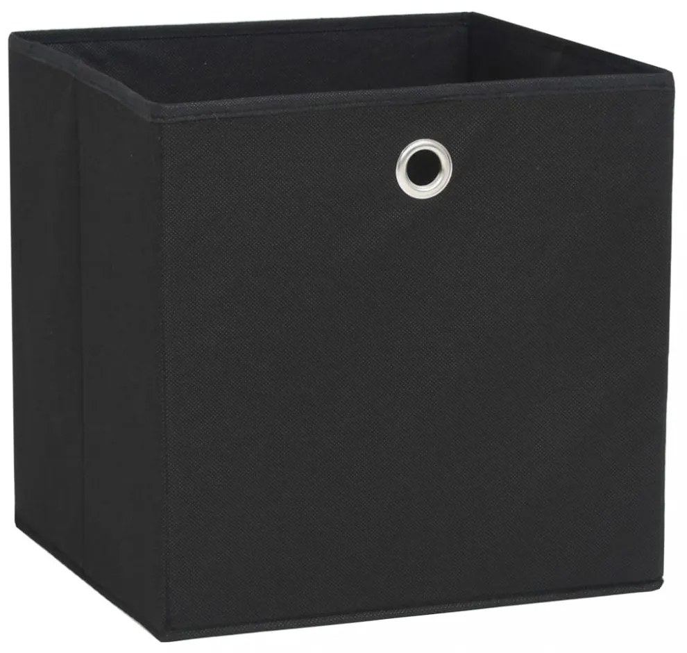 10 db fekete, nem szőtt tárolódoboz 32 x 32 x 32 cm
