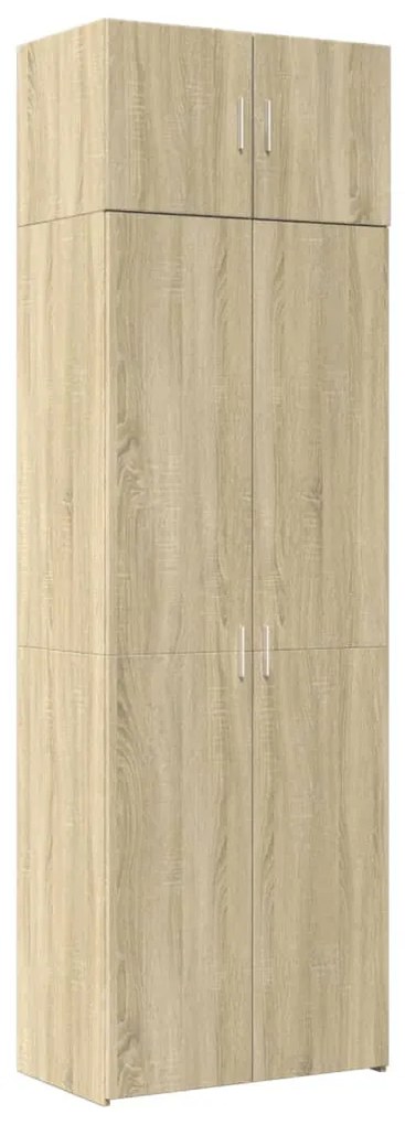 sonoma tölgy szerelt fa tárolószekrény 70 x 42,5 x 225 cm