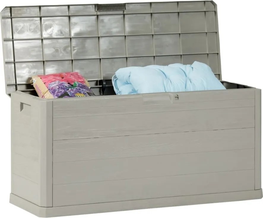 WOODYS Kerti műanyag tárolódoboz 280 L világosszürke