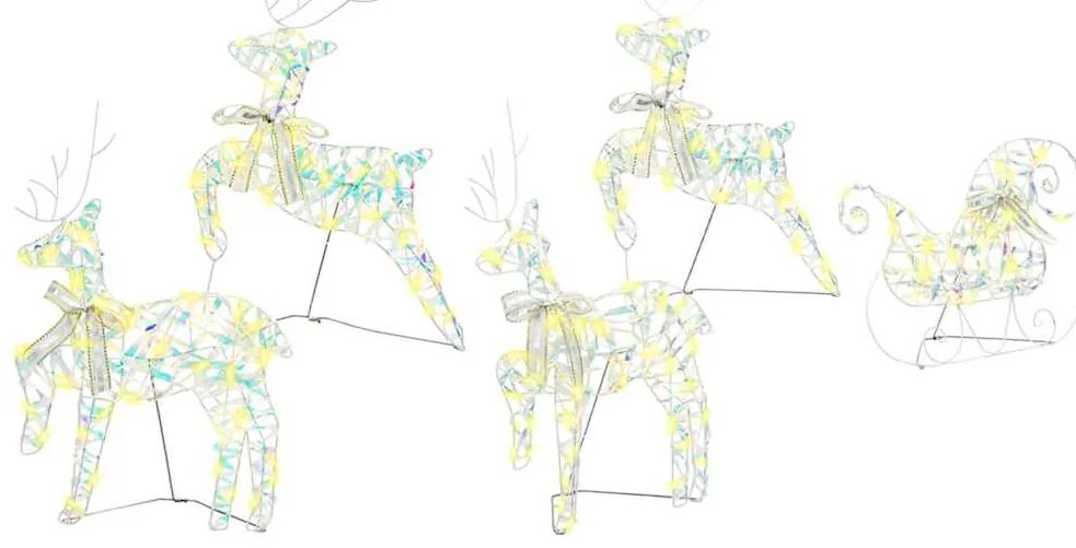 LED rénszarvasok 40 LED-del 5 pcs Többszínű PET