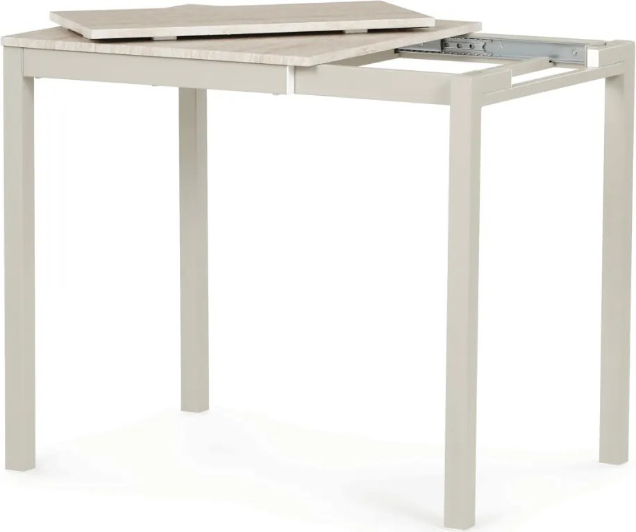 Étkezőasztal bővíthető 60–90 × 60 cm melamin travertin GDT-206 TRV