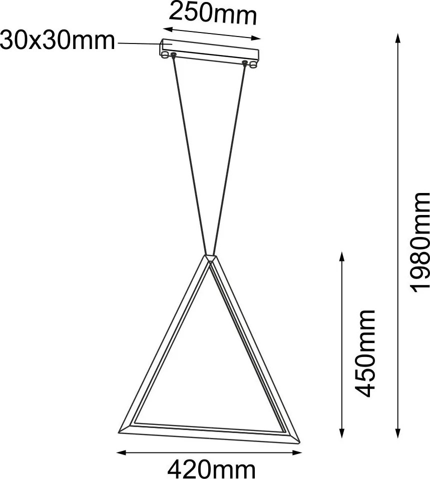 ANTIGO 5076 IKUNA Modern Led Függesztett Lámpa Fekete LED IP20