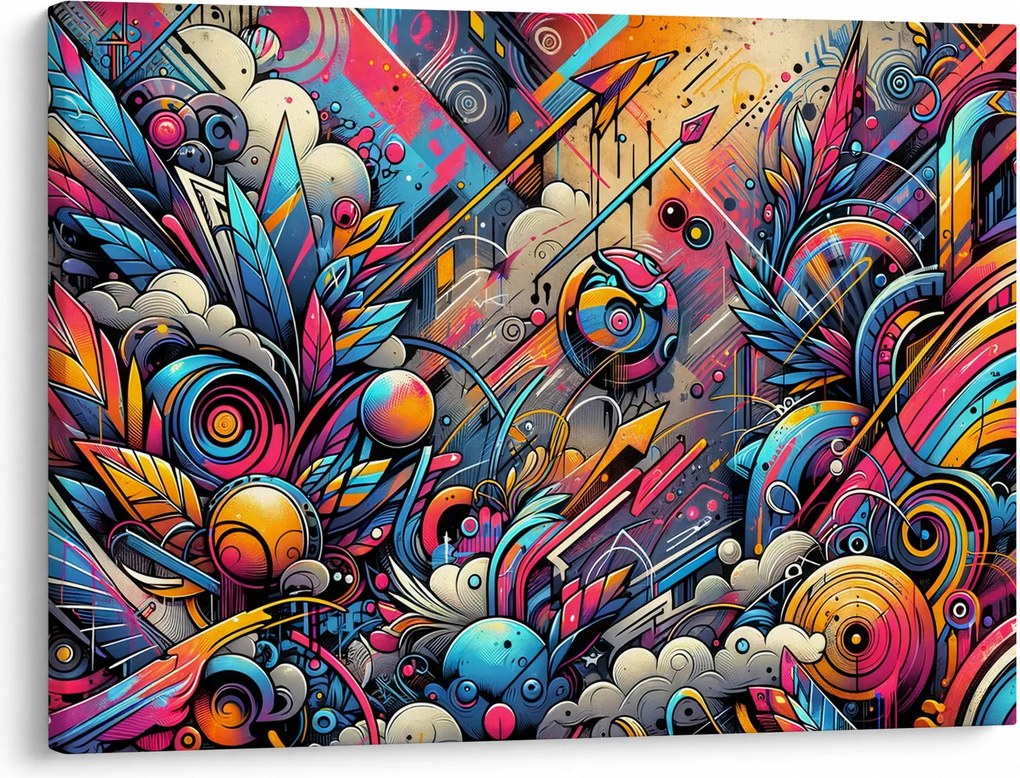 Kép - Színes graffiti (70x50 cm)