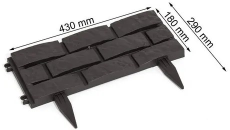 Kerti palánk, gyep szegély 2,2 m – barna