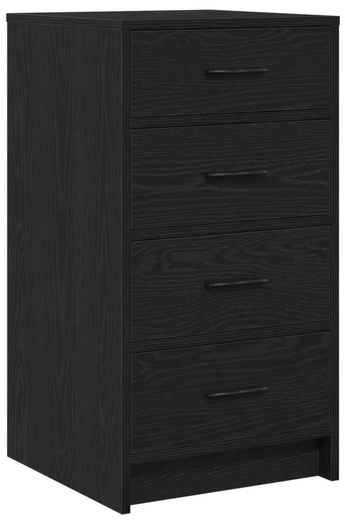 Öltözködőasztal fiókkal 3 pcs Fekete 40 x 41 x 135 cm Faanyag