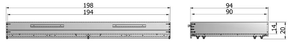 Szürke ágy alatti fiók 90x200 cm Dennis – WOOOD