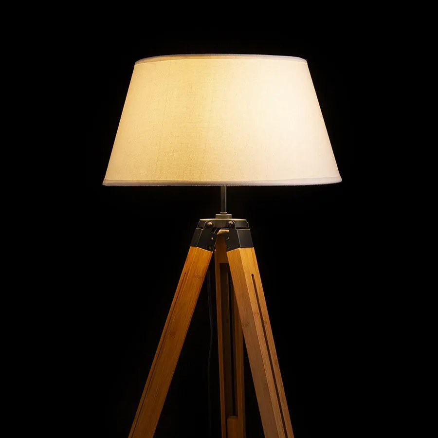 RENDL ALVIS/AMBITUS 46 stojanová bílá bambus/černá 230V LED E27 15W