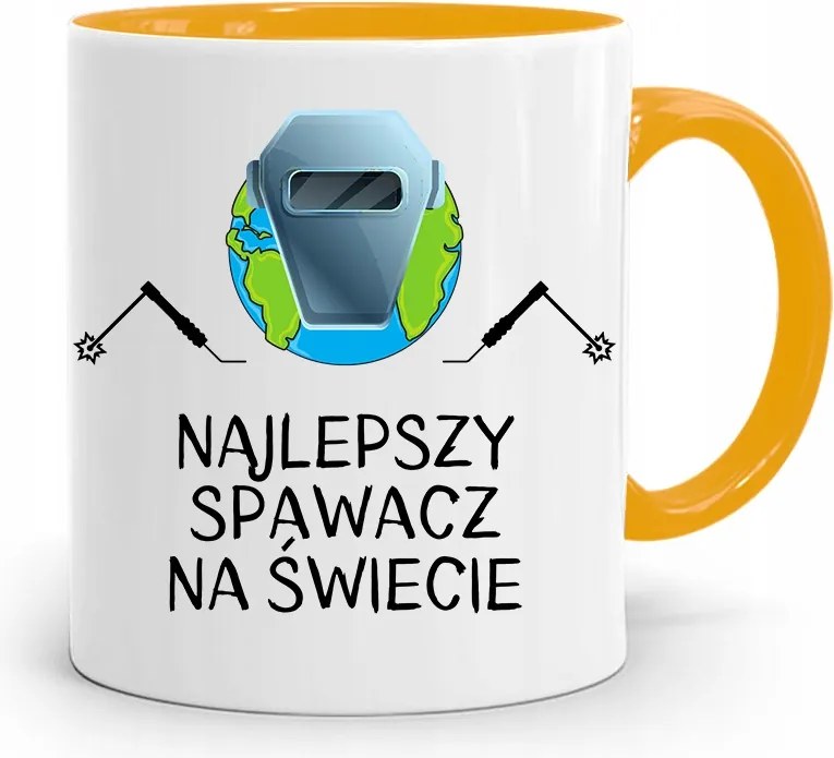 Sárga Hegesztő Bögre A Világ Legjobb Hegesztője fényképes nyomtatással