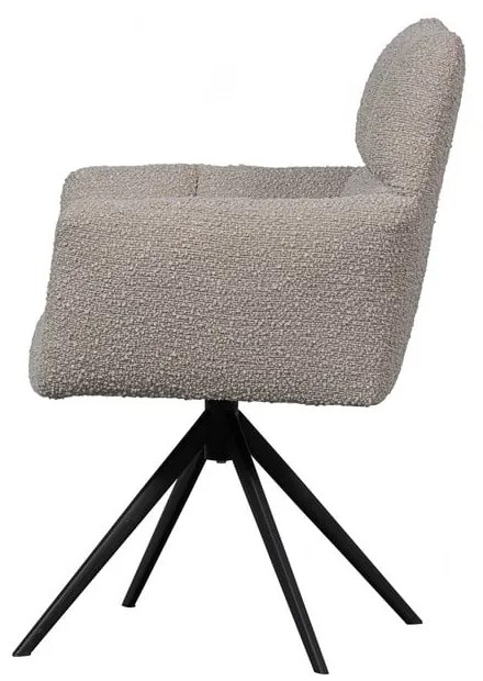 Bézs kárpitozott étkezőfotel Vinny – WOOOD