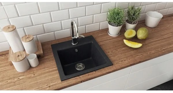 ALVEUS 1149113 - Mosogató GEM 50x50 cm gránit/fekete