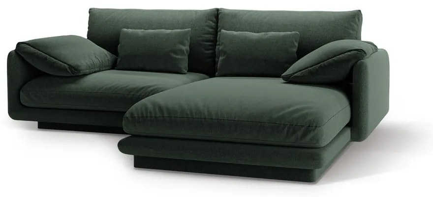 Sötétzöld sarokkanapé (jobb oldali) Torino – Micadoni Home