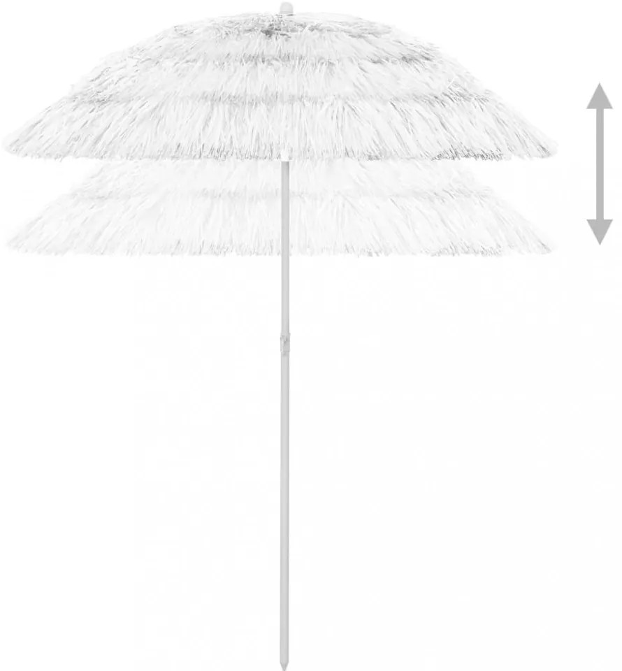 fehér hawaii stílusú strandnapernyő 180 cm