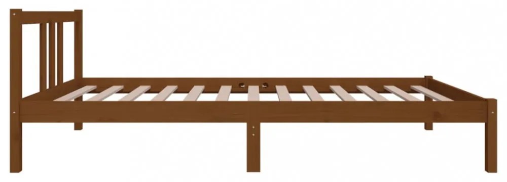 mézbarna tömör fa ágykeret 90 x 200 cm
