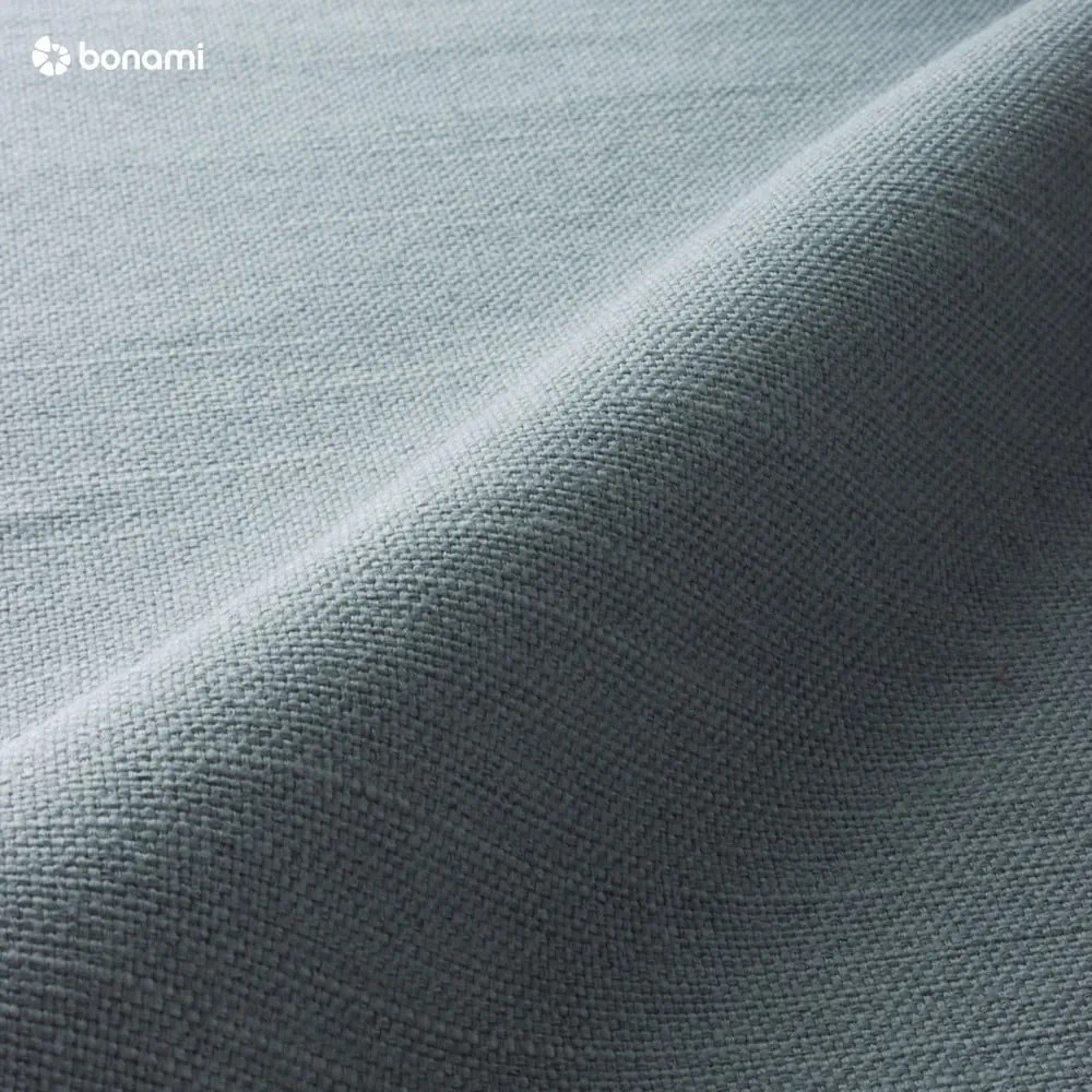 Világoskék kárpitozott ágyneműtartós franciaágy ágyráccsal 140x200 cm Lotte – Meise Möbel