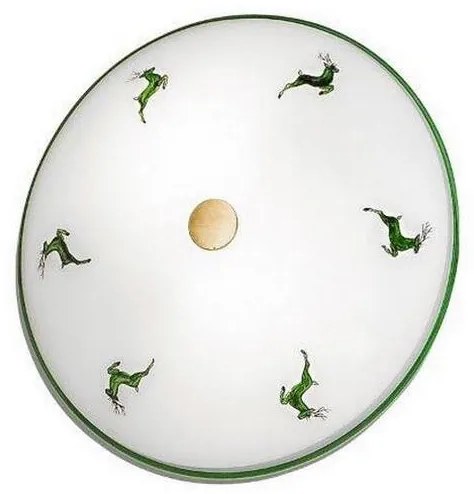 Kolarz 731.U12.4.100-Mennyezeti lámpa NONNA 2xE14/60W/230V átm.32 cm zöld/sárgaréz