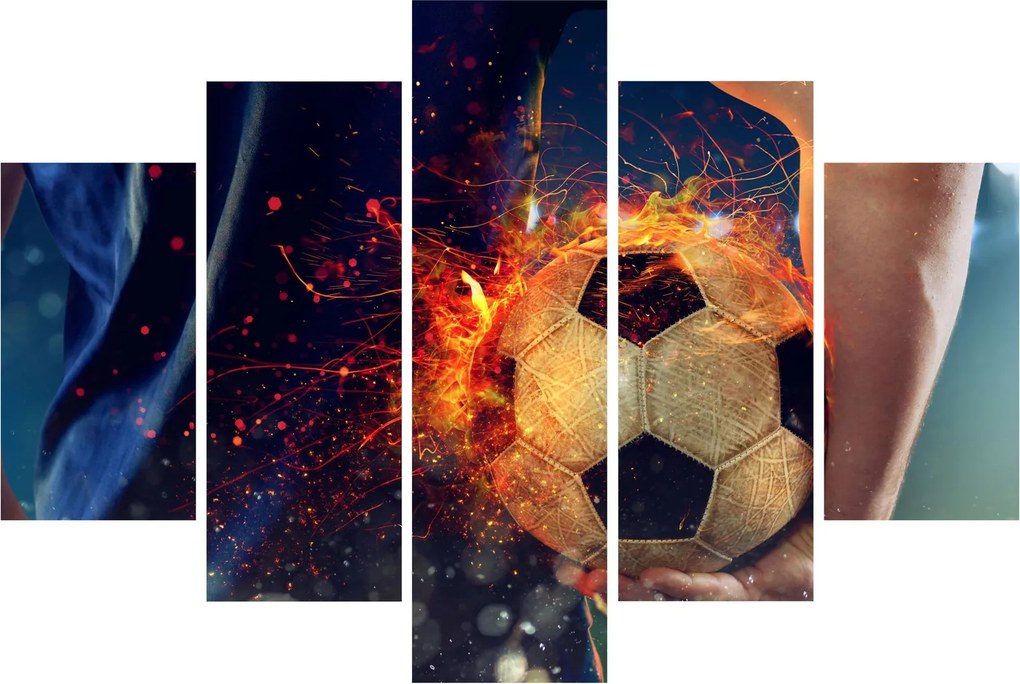 Kép - Futball-labda a tűzben (150x105 cm)