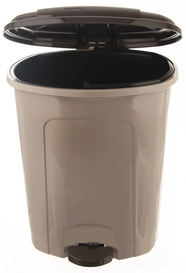 Barna műanyag pedálos szemetes 30 l – Orion