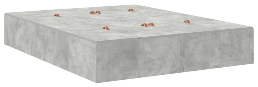 Tárolóágykeret Beton Szürke 160x200 cm
