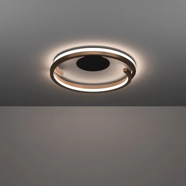 Eglo 901825-LED mennyezeti lámpa MEZZOMONTE 2xLED/20W/230V átm. 48 cm bronz + távirányító