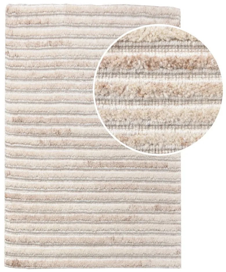 Mango lábtörlő, kézzel tuftolt, elefántcsont 60x90 cm