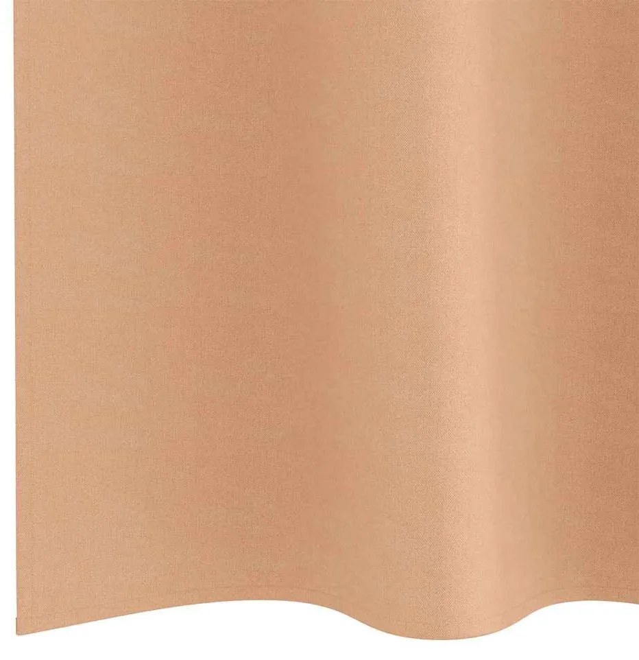 Függönyök függönyökkel 2 pcs Világosbarna 245x140cm Poliészter