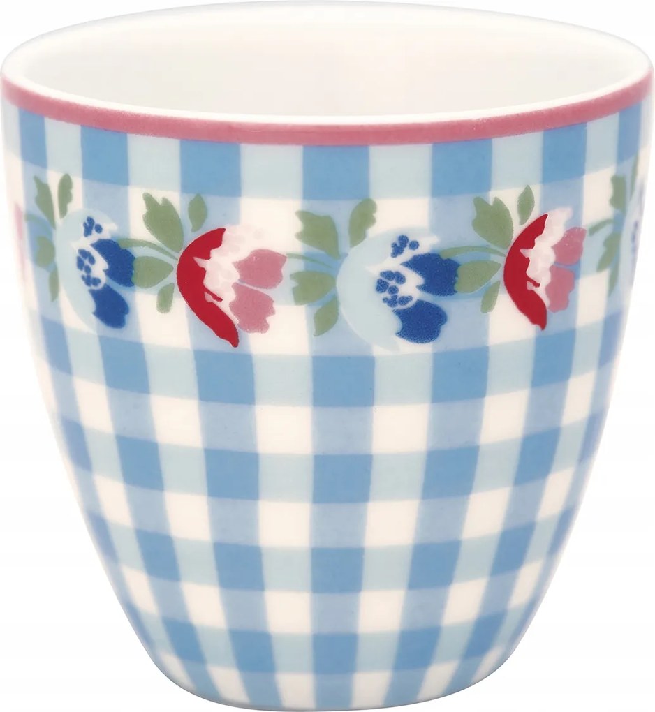 Porcelán Bögre latte Viola Check Pale Blue Green Gate, 125 ml