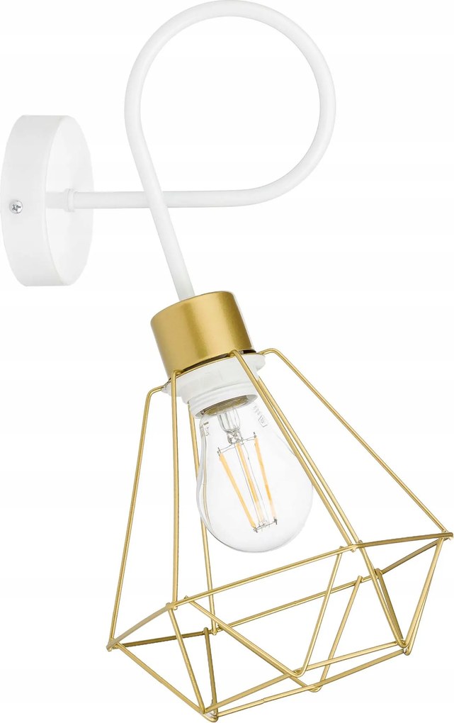 Lámpa fali lámpa E27 csillár fix loft drót arany 1