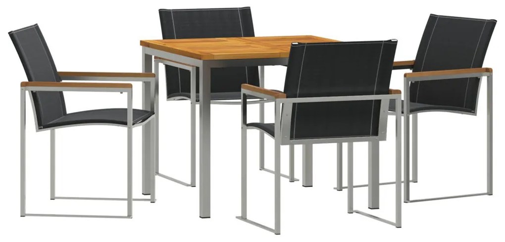 Kertiétkezőkészlet 5 pcs Tömör Teakfa