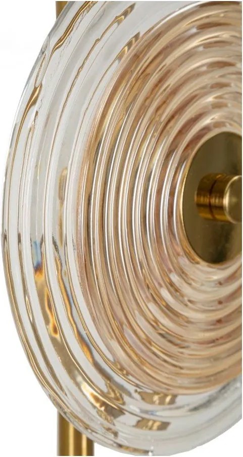 Aranyszínű asztali lámpa üveg búrával (magasság 63 cm) Venice – Mauro Ferretti