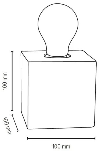 Spot-Light 7179174 - TRONGO SQUARE asztali lámpa 1xE27/25W/230V