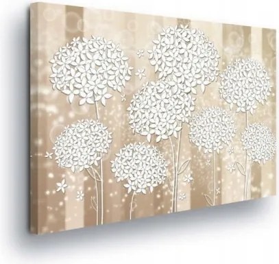 Vászonkép 60x40 Finomság Könnyűség Virágok Pitypangok Tavasz pasztell fény