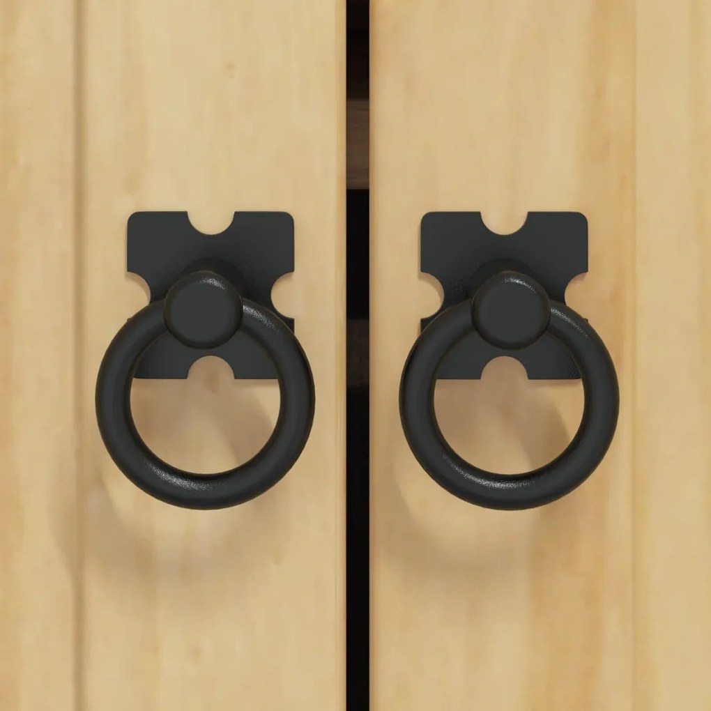 Cabinet polcokkal tárolóval Méz 80 x 46 x 81,5 cm Tömör fenyőfa