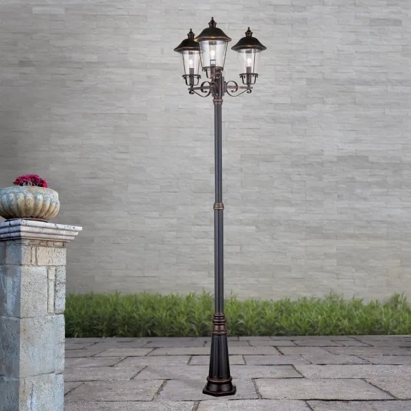 Orion - Kültéri lámpa KENZO 3xE27/100W/230V IP44 bronz/patinás