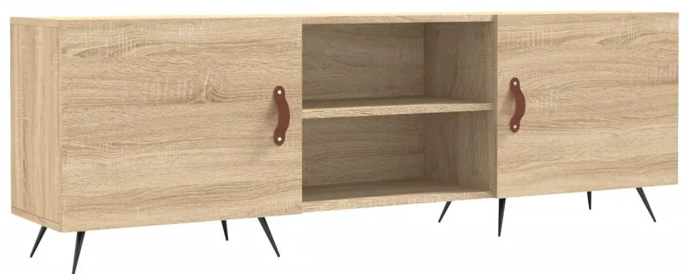 sonoma tölgyszínű szerelt fa TV-szekrény 150x30x50 cm