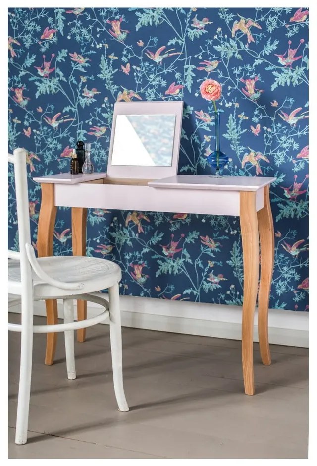 Dressing Table grafitszürke fésülködőasztal tükörrel, hosszúság 85 cm - Ragaba