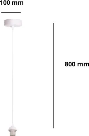 BRILAGI - Tápkábel PARTY 1xE27/60W/230V, átmérő 10 cm, fehér